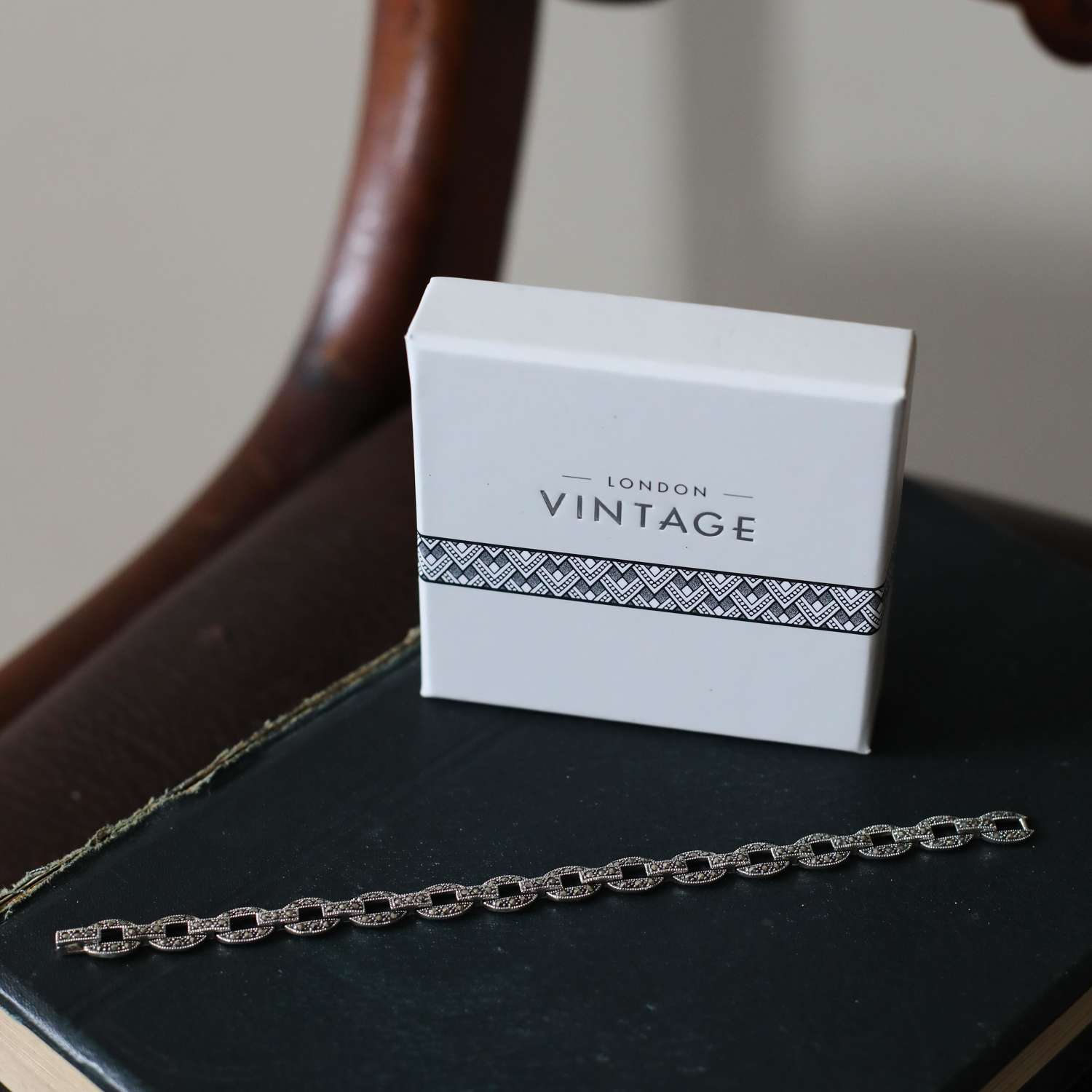 London Vintage - Marcasite & Sterling Silver Bracelet