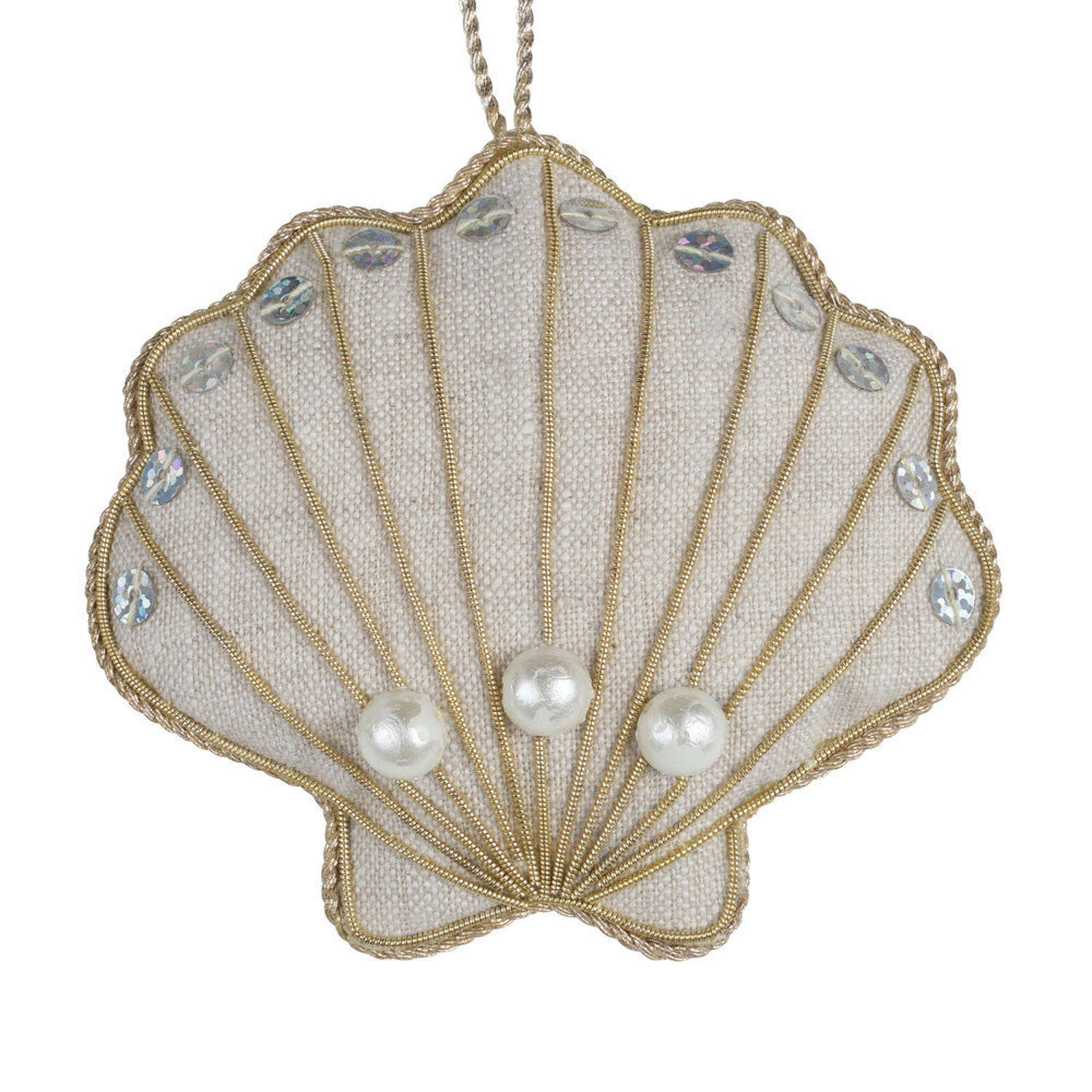 Irish Linen Oyster Shell Decoration by Katie Larmour.