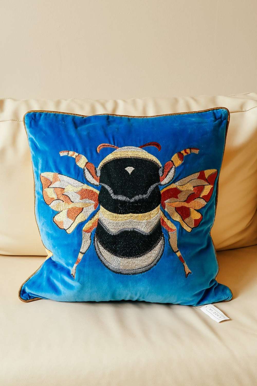 My Doris Powder Blue Bee Cushion