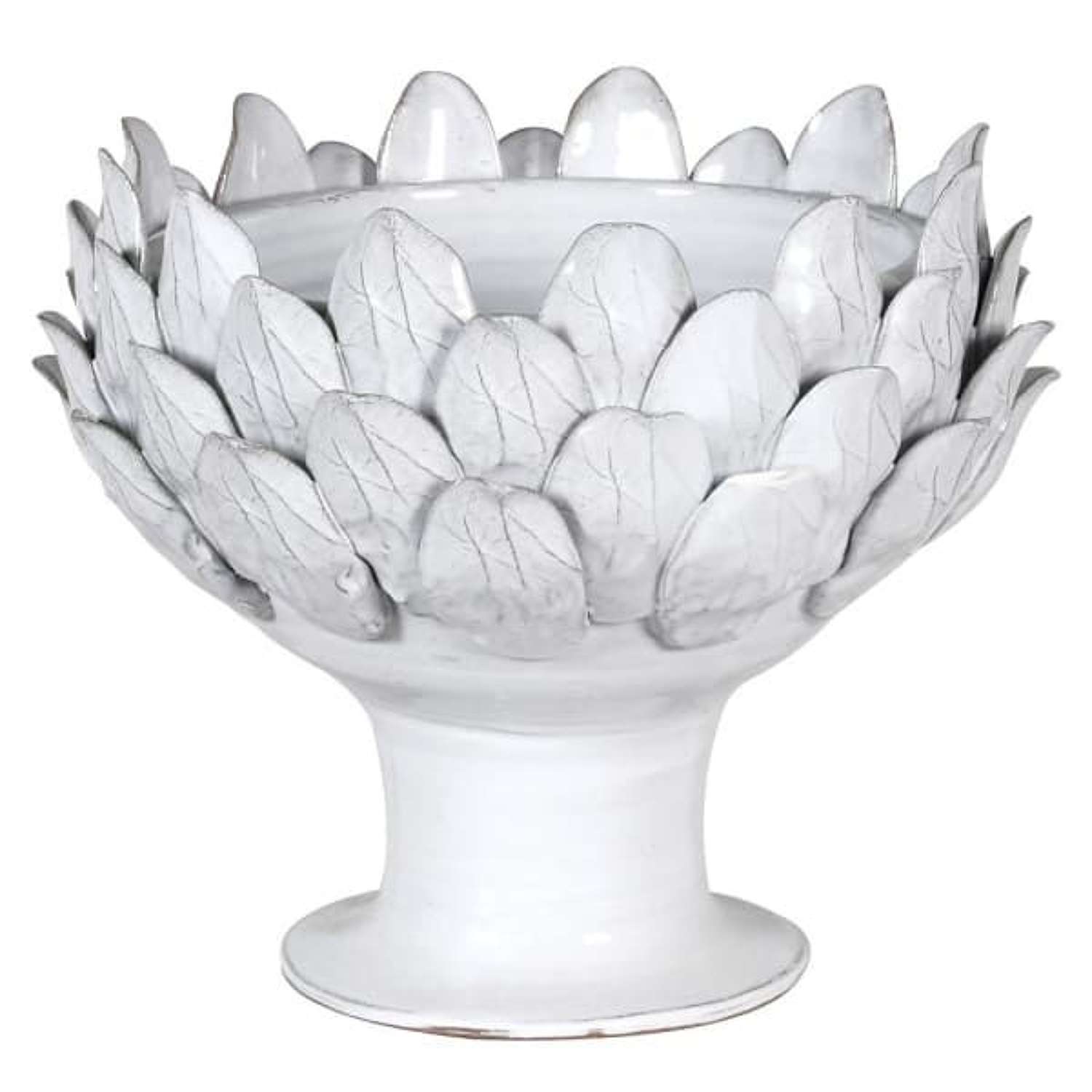 White Ceramic Artichoke Bowl