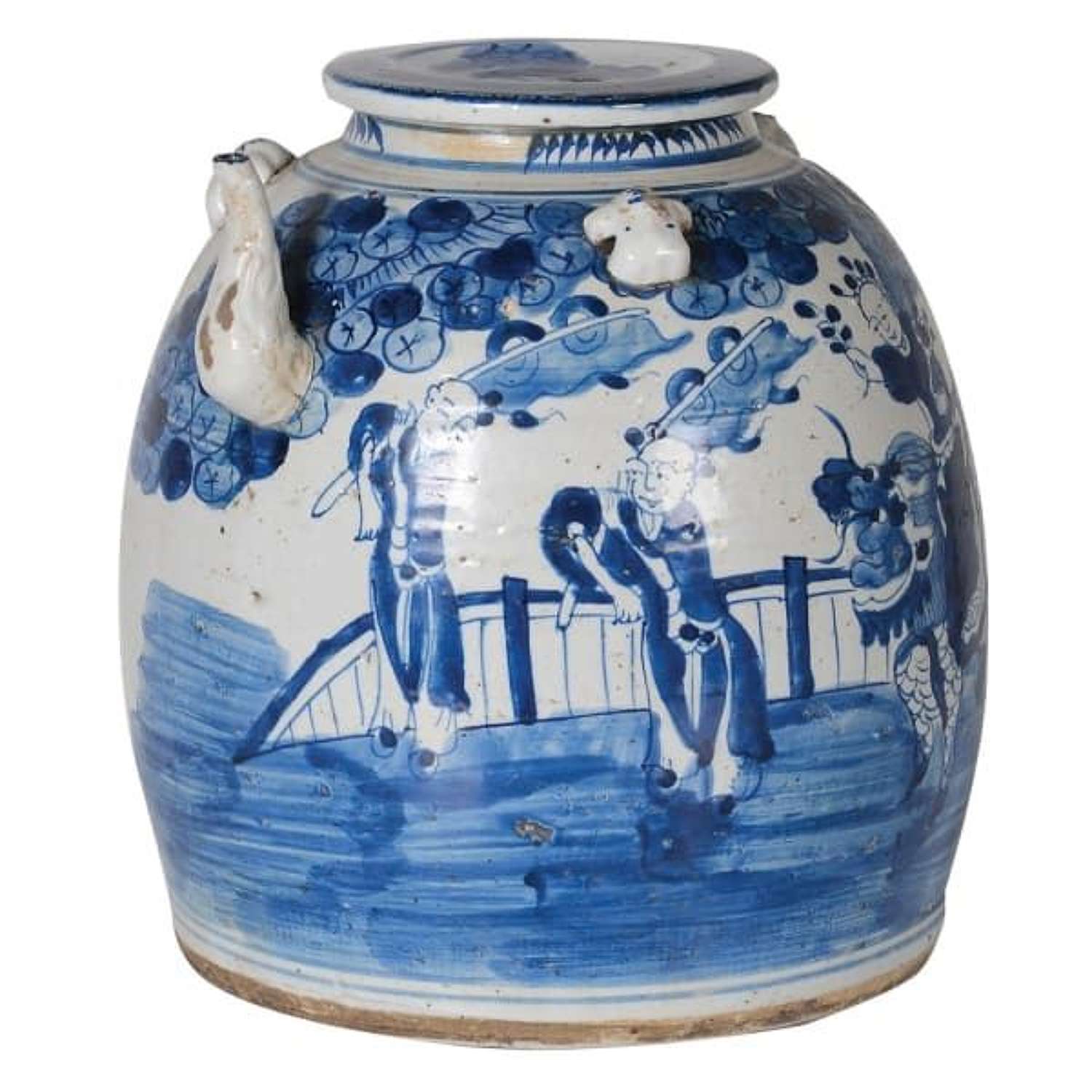 Blue and White Kettle Pot