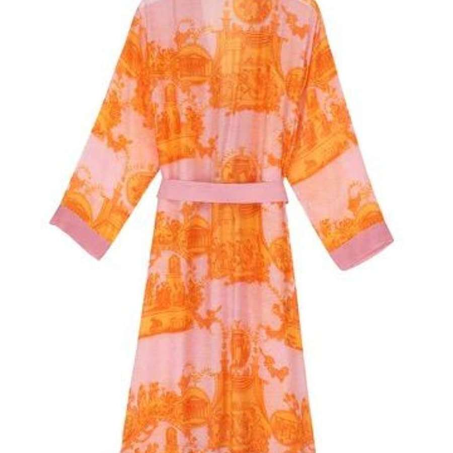 One Hundred Stars Gown - Ancient Columns Orange.