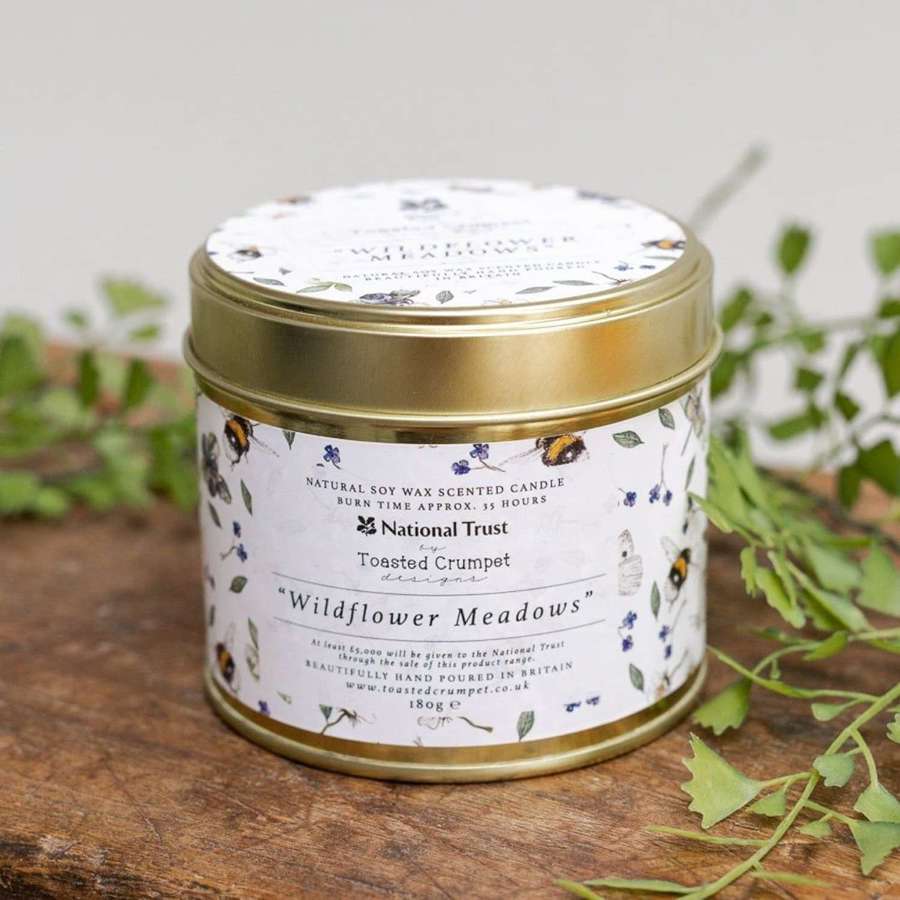 Toasted Crumpet - Wildflower Meadows Candle Tin.