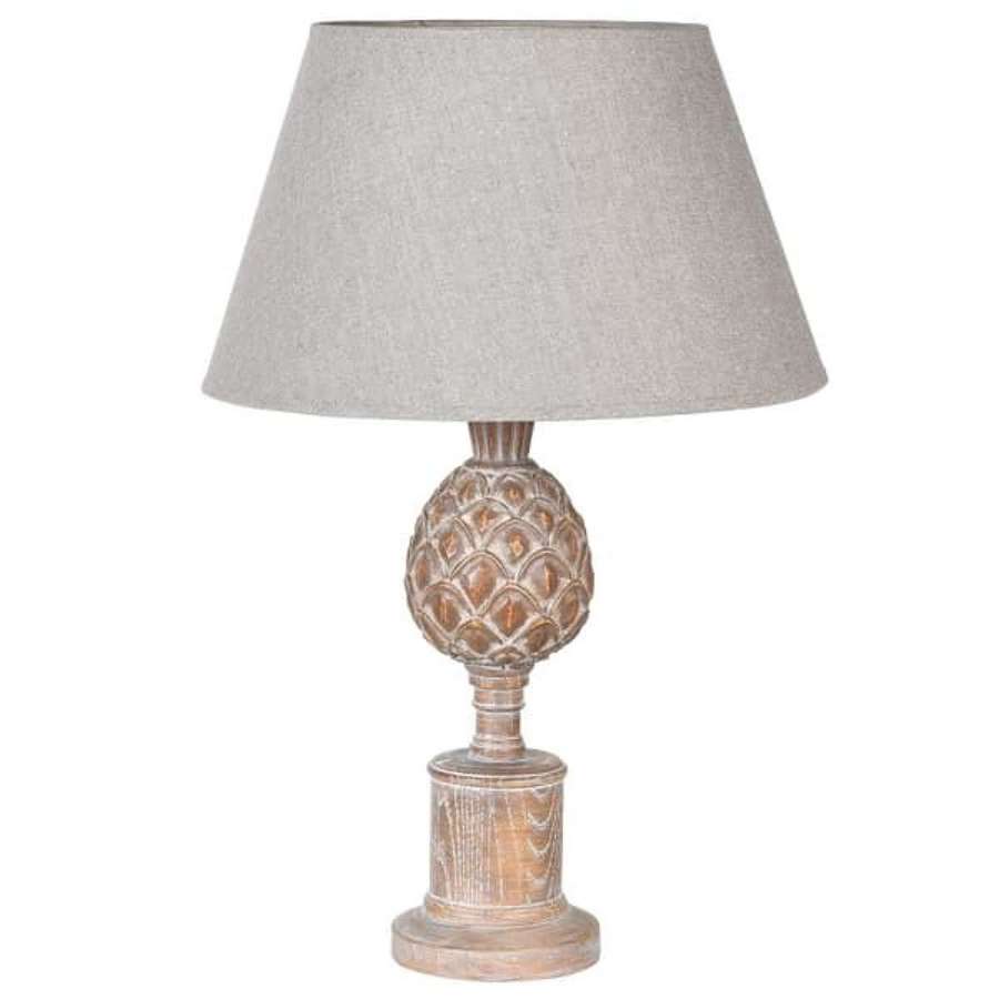 Acorn Table Lamp with Linen Shade.